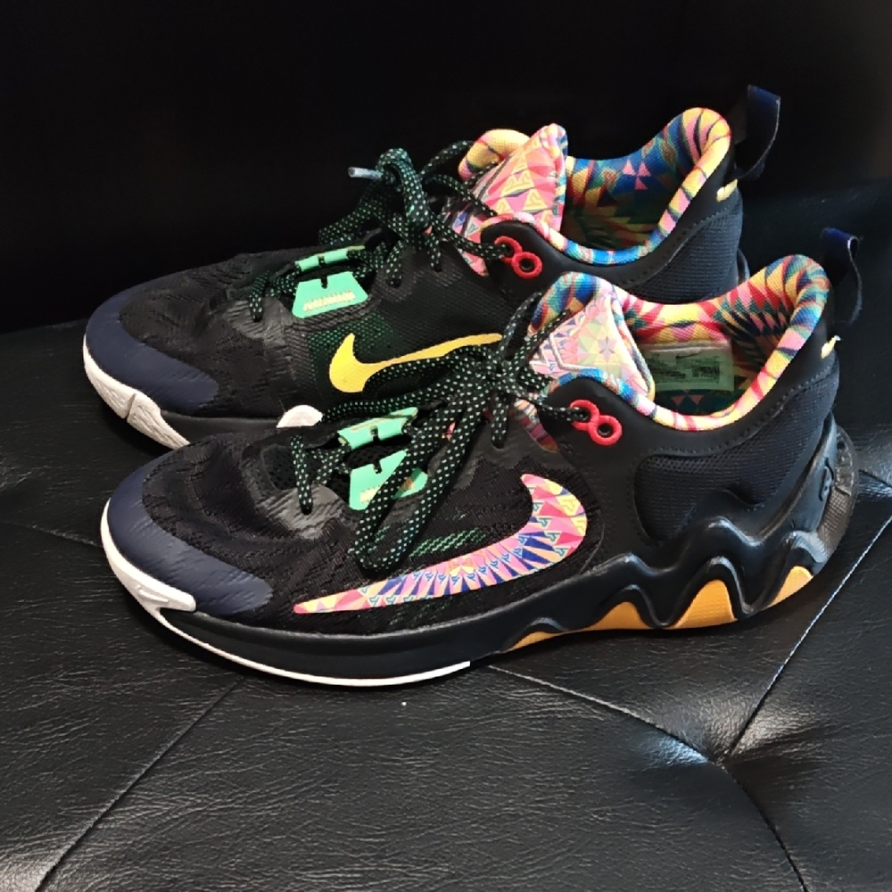 Nike Kids Sneakers - Black, Yellow, Green, Multicolor